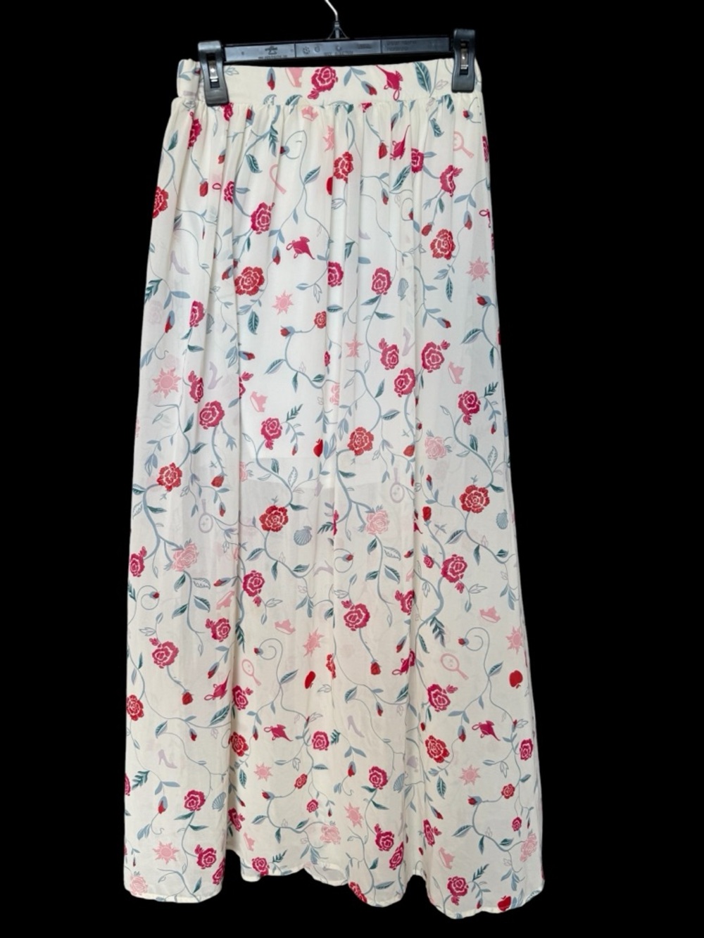 Disney Princesses Floral Layered Maxi Skirt Size Small - Picture 2 of 8
